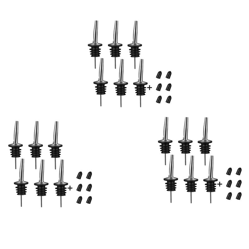 Speed Pourer Cap - A25F-18Pc Bicos Dosadores de Aço Inoxidável,