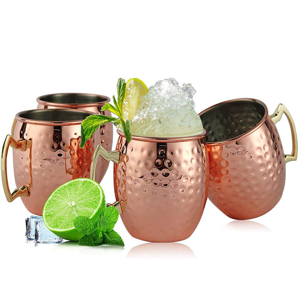 Mule Copper Mug - 2 pçs 100% artesanal 18oz martelado