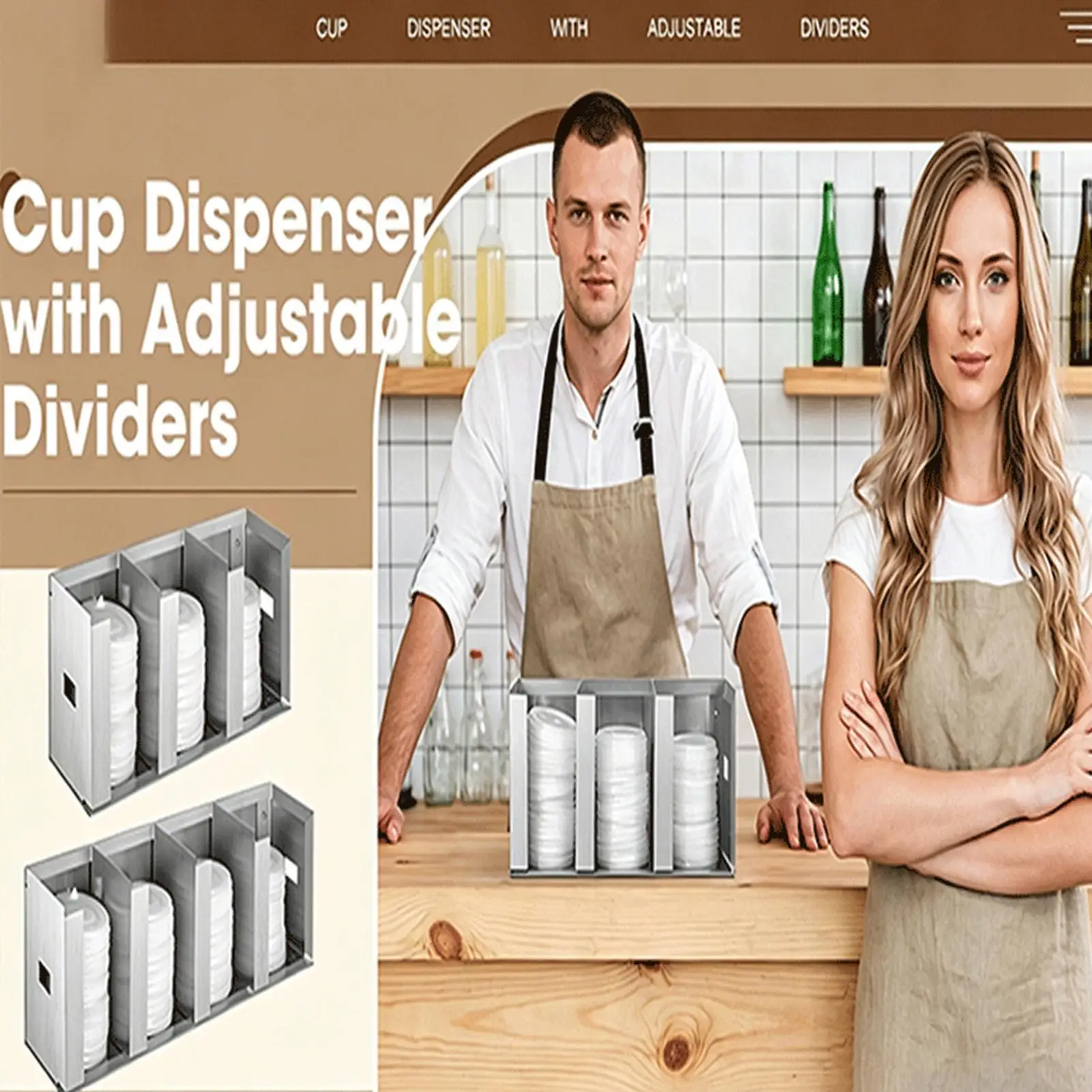 Home Bar And Coffee - Organizador de xícaras e tampas com