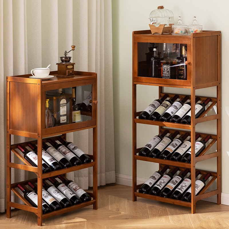 Rack de vinho de bambu sólido, - Home Bar Shelf avaliação e preço