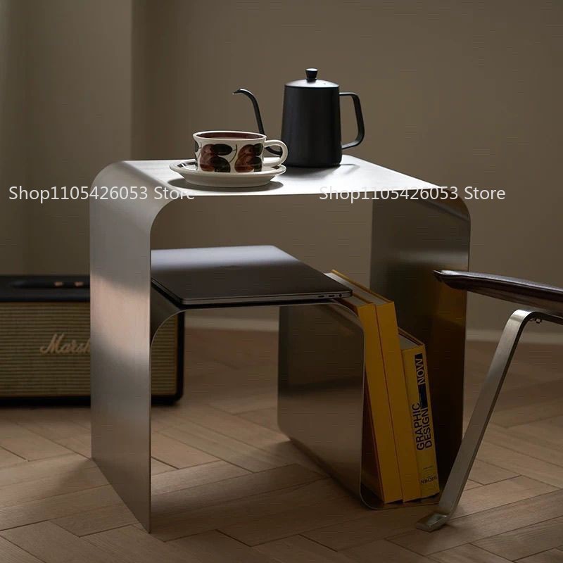 Mesa Lateral Moderna em Aço In - Home Bar Shelf avaliação e preço