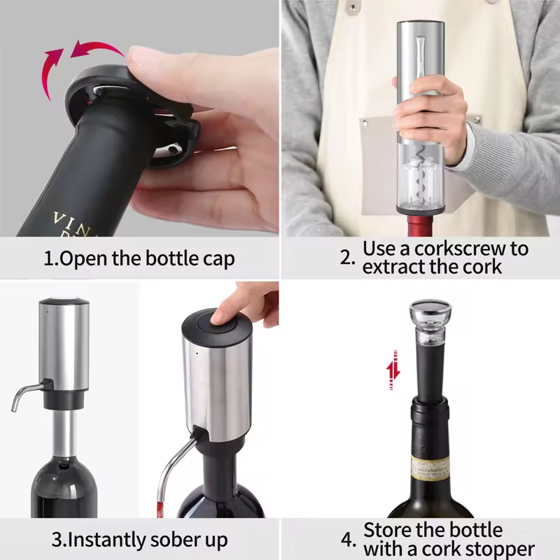 Conjunto Abridor de Vinho Elét - Home Bar Set avaliação e preço