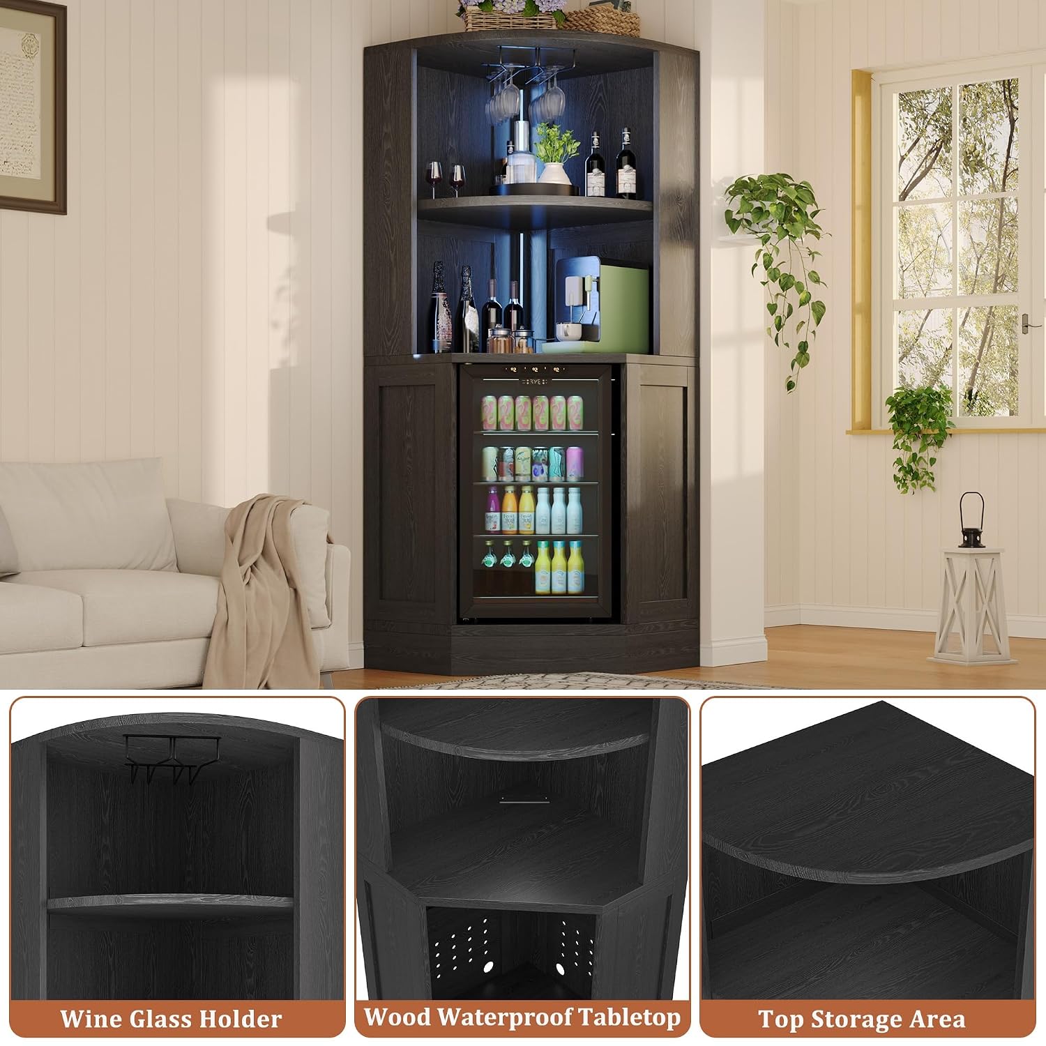 Armário de Canto com Espaço pa - Home Bar And Fridge avaliação e preço