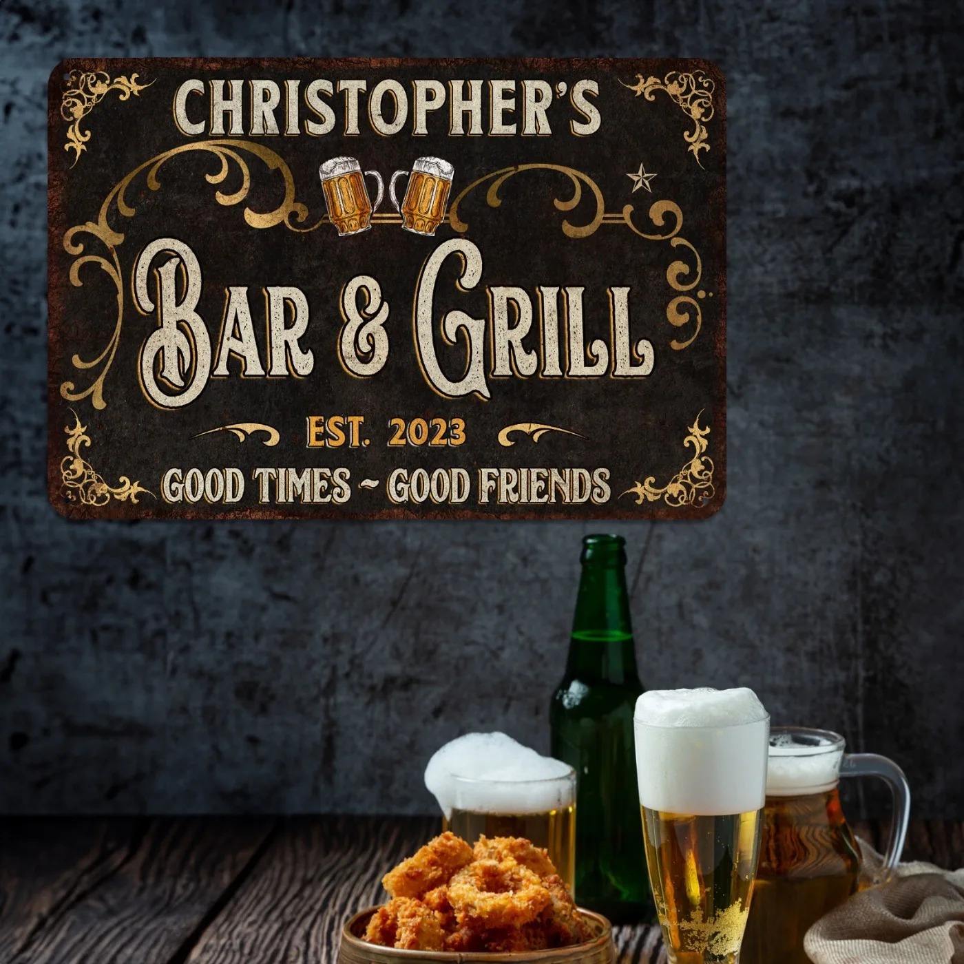 1 Placa de Metal Personalizada - Home Bar Signs avaliação e preço