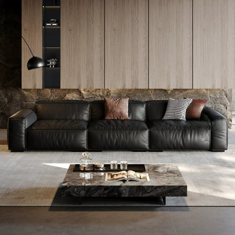 Sofás de Luxo em Couro Preto B - Home Barcelona avaliação e preço