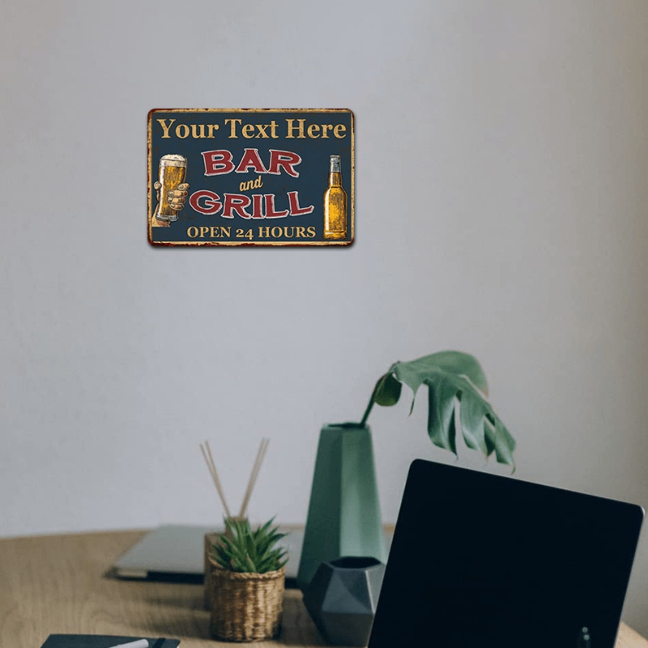 Placa de Alumínio Personalizáv - Home Bar Signs avaliação e preço