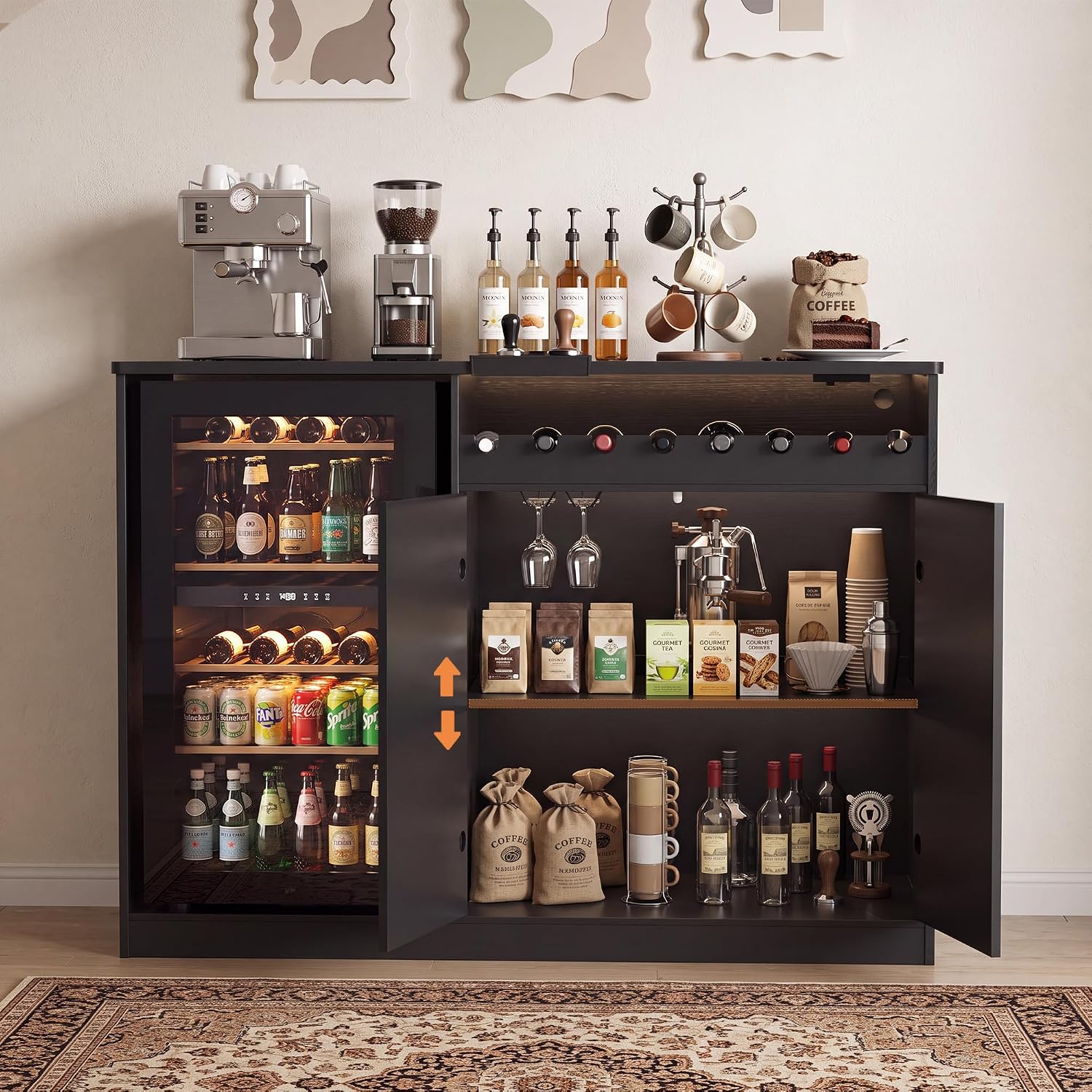 Armário de Café de 53 polegada - Home Bar And Fridge avaliação e preço