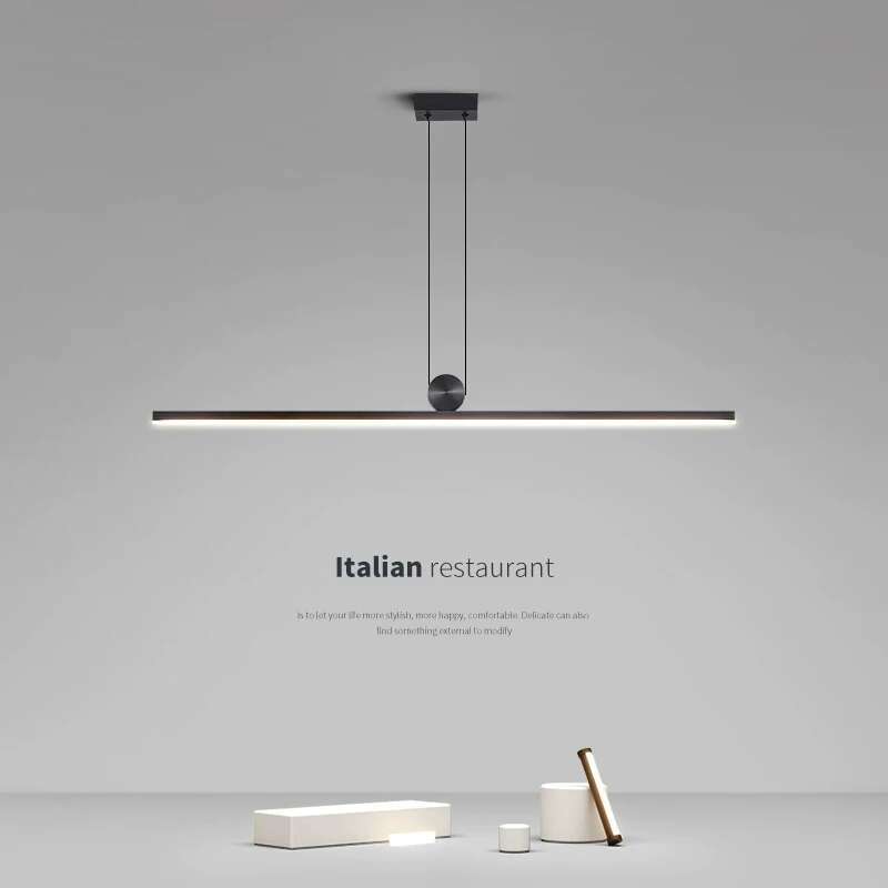 Preto led longo pingente luzes - Home Bar Word avaliação e preço