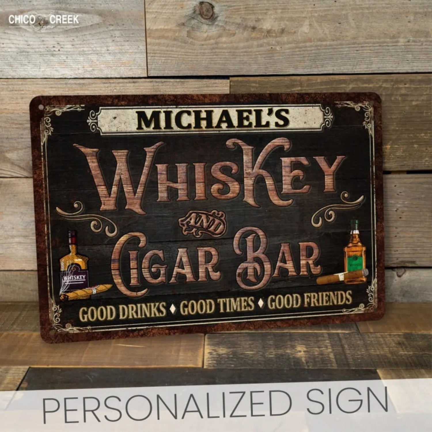 Placa de Bar Personalizada Vin - Home Bar Signs avaliação e preço