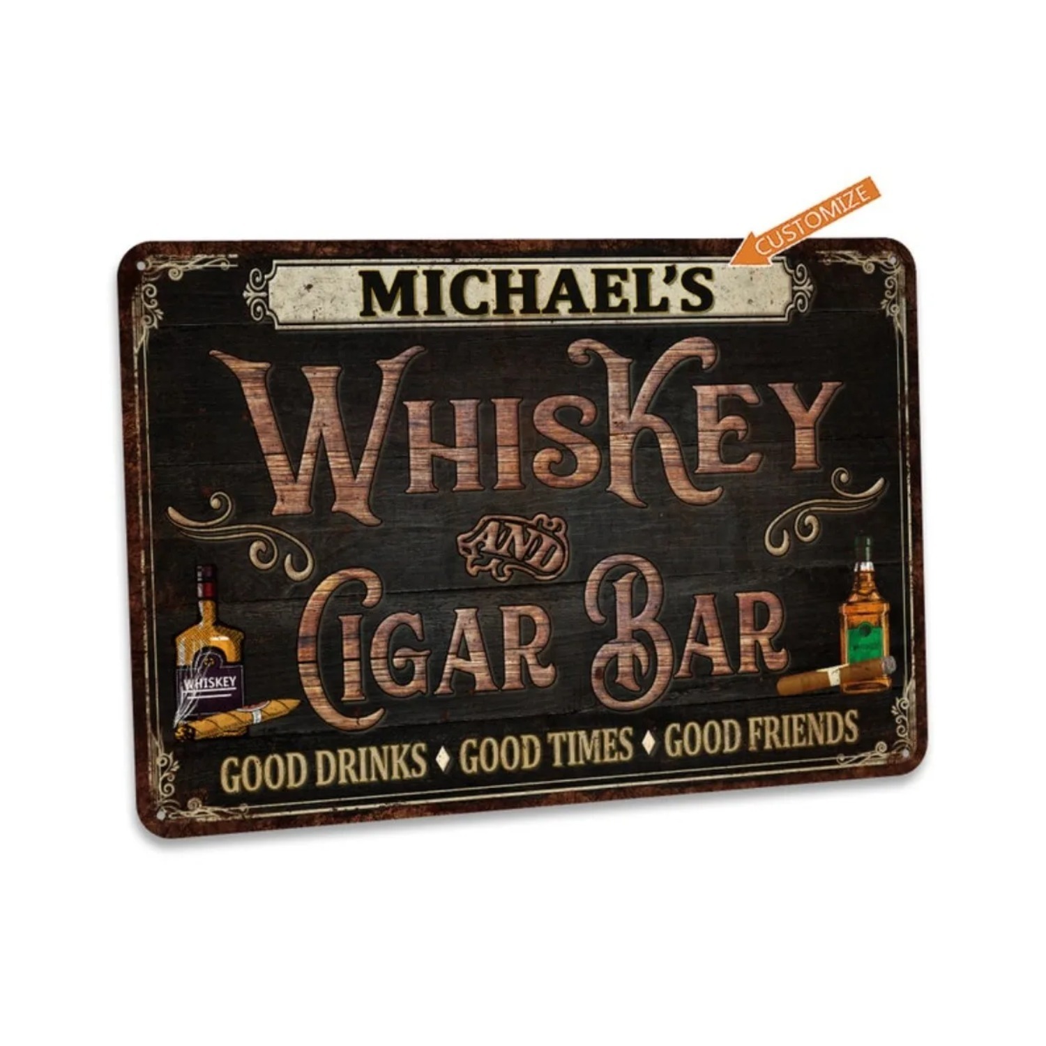 Placa de Bar Personalizada Vin - Home Bar Signs avaliação e preço